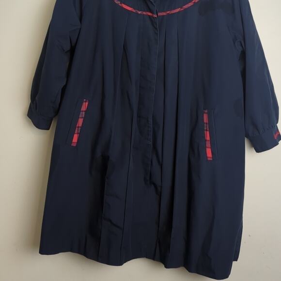 Vintage Rothschild Madeline Pea Coat Pleated laid Faux Fur Lining Girls … - Picture 3 of 15